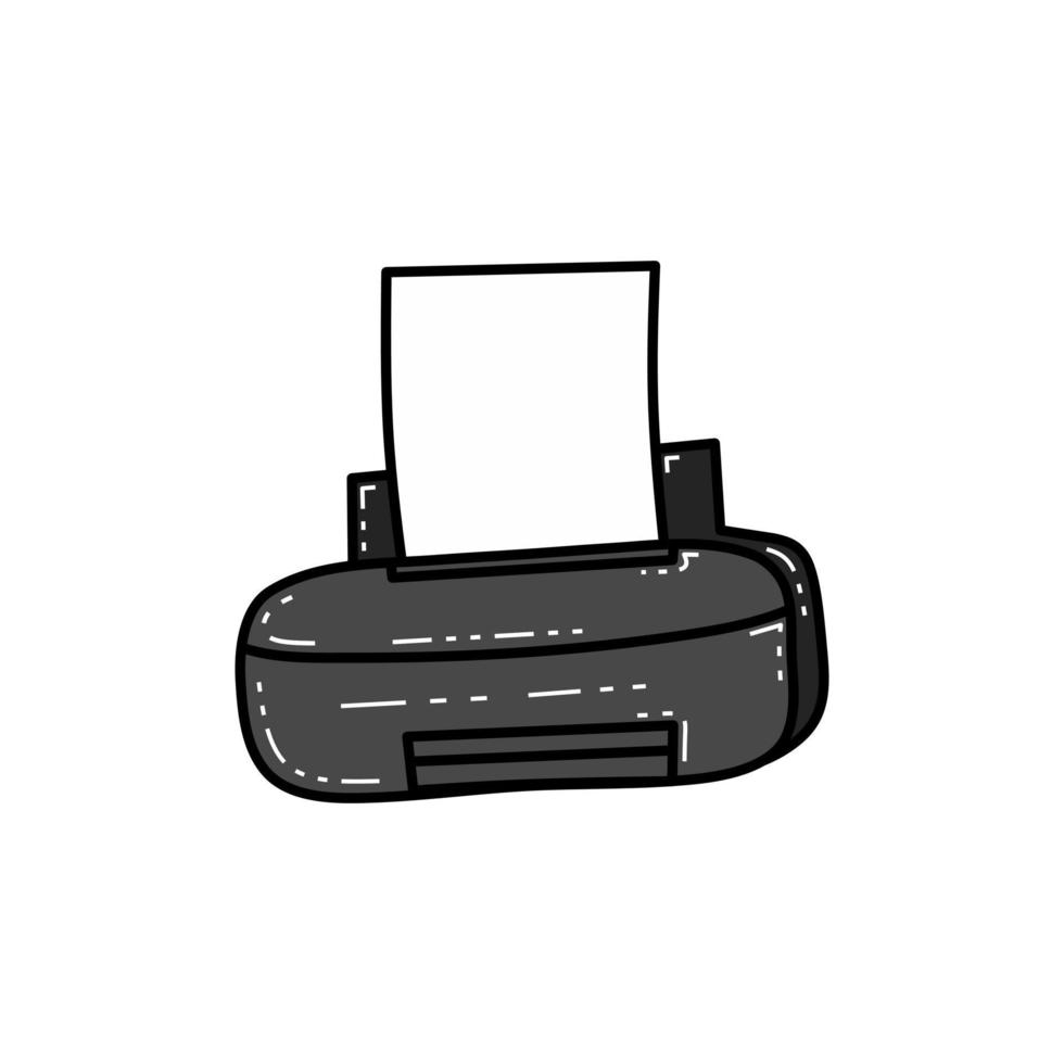 Printer with cute colors with hvs paper vector