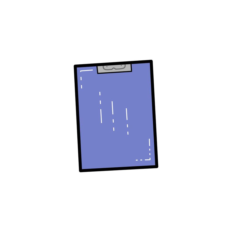 Clipboard in cute blue color vector
