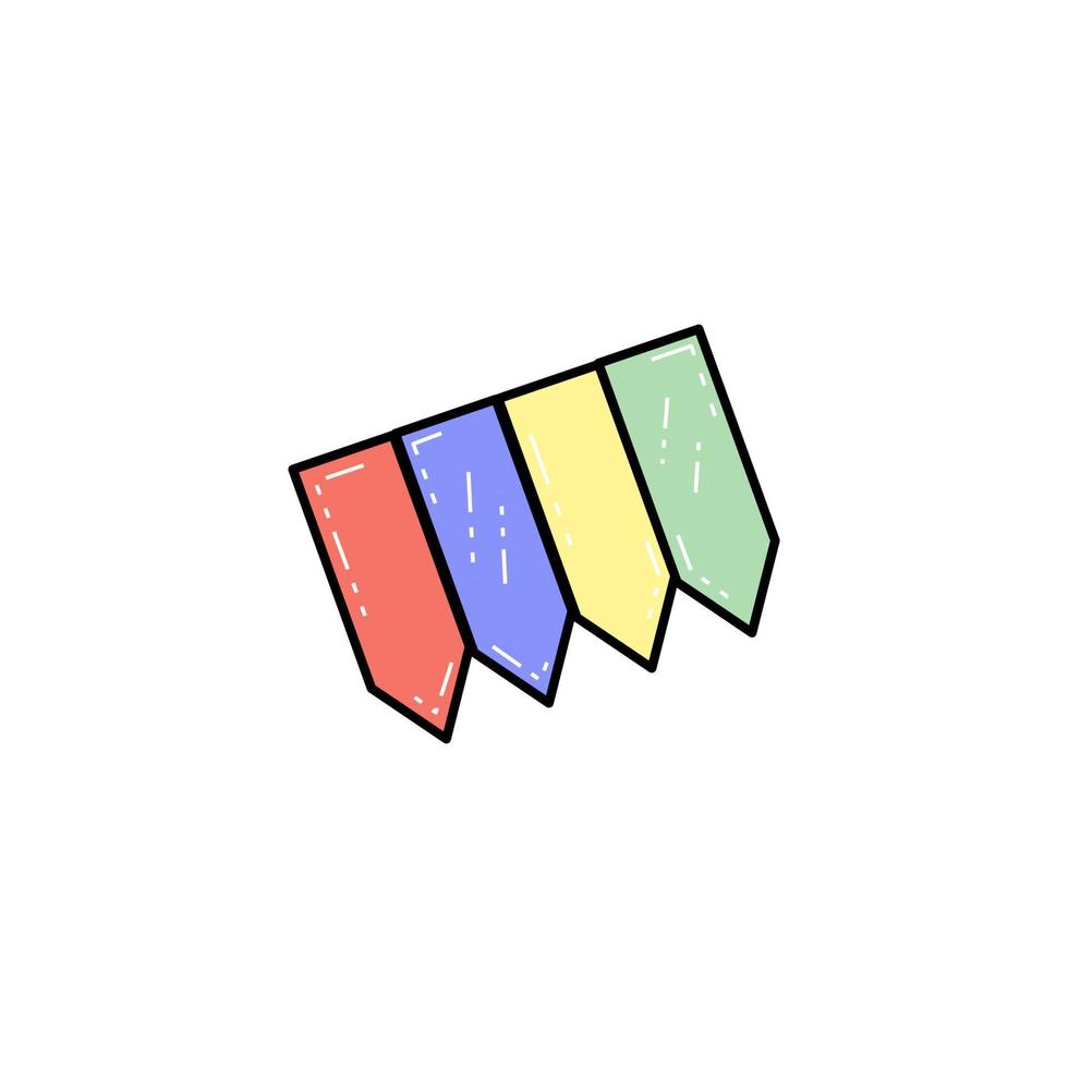 Sticky notes with cute colors vector