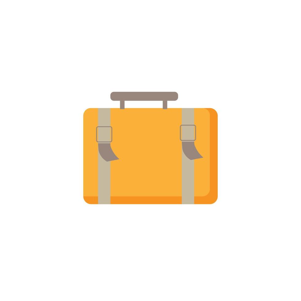Yellow travel bag vector