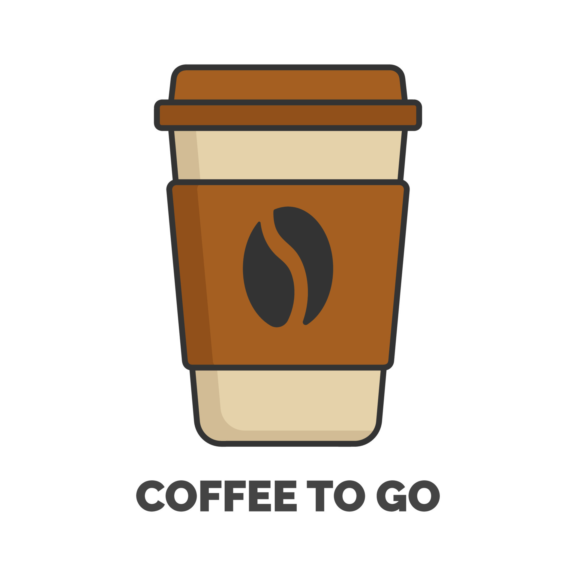 Coffee To Go outline icon. Color simple element from Coffee collection