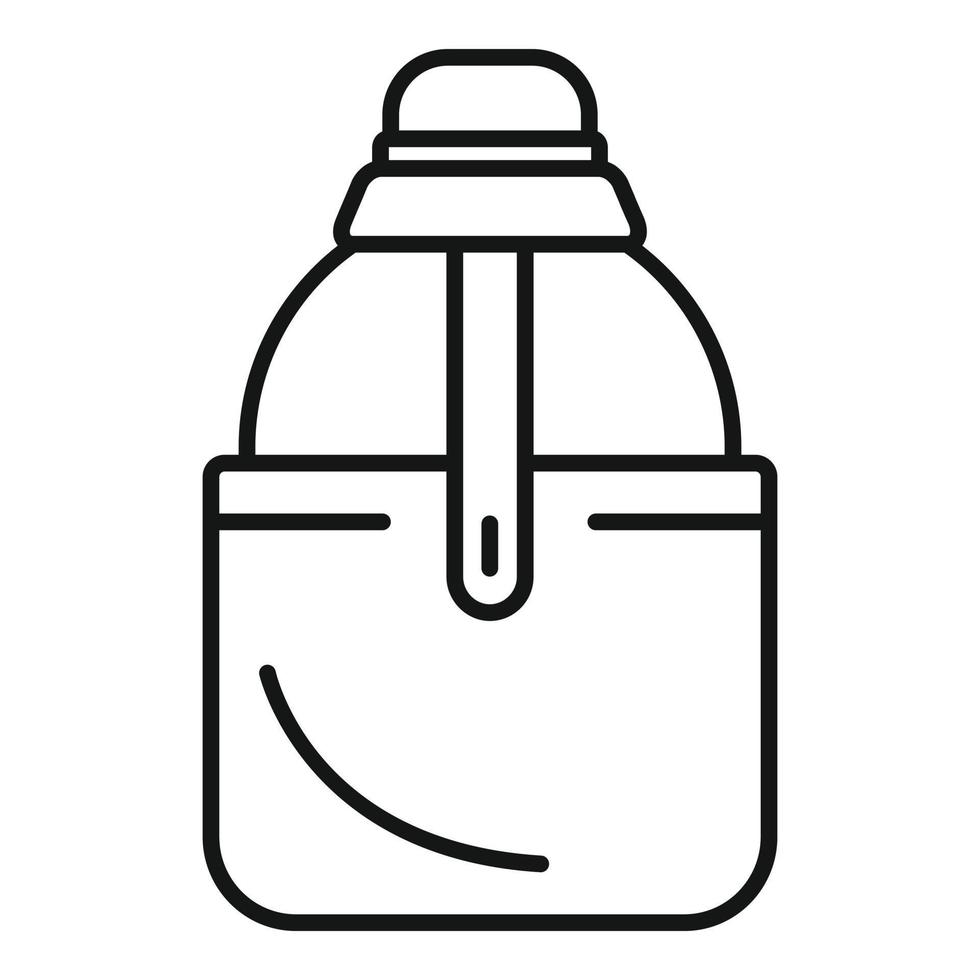 Water flask icon, outline style vector