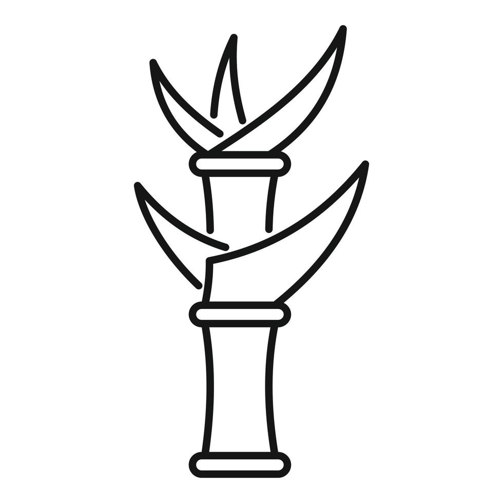 Sugar plant icon, outline style vector