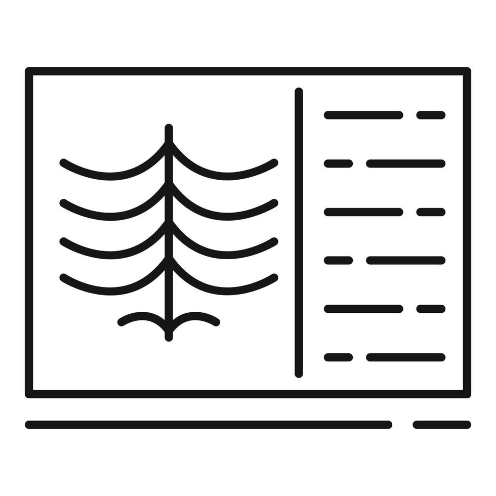 Xray lungs icon, outline style vector