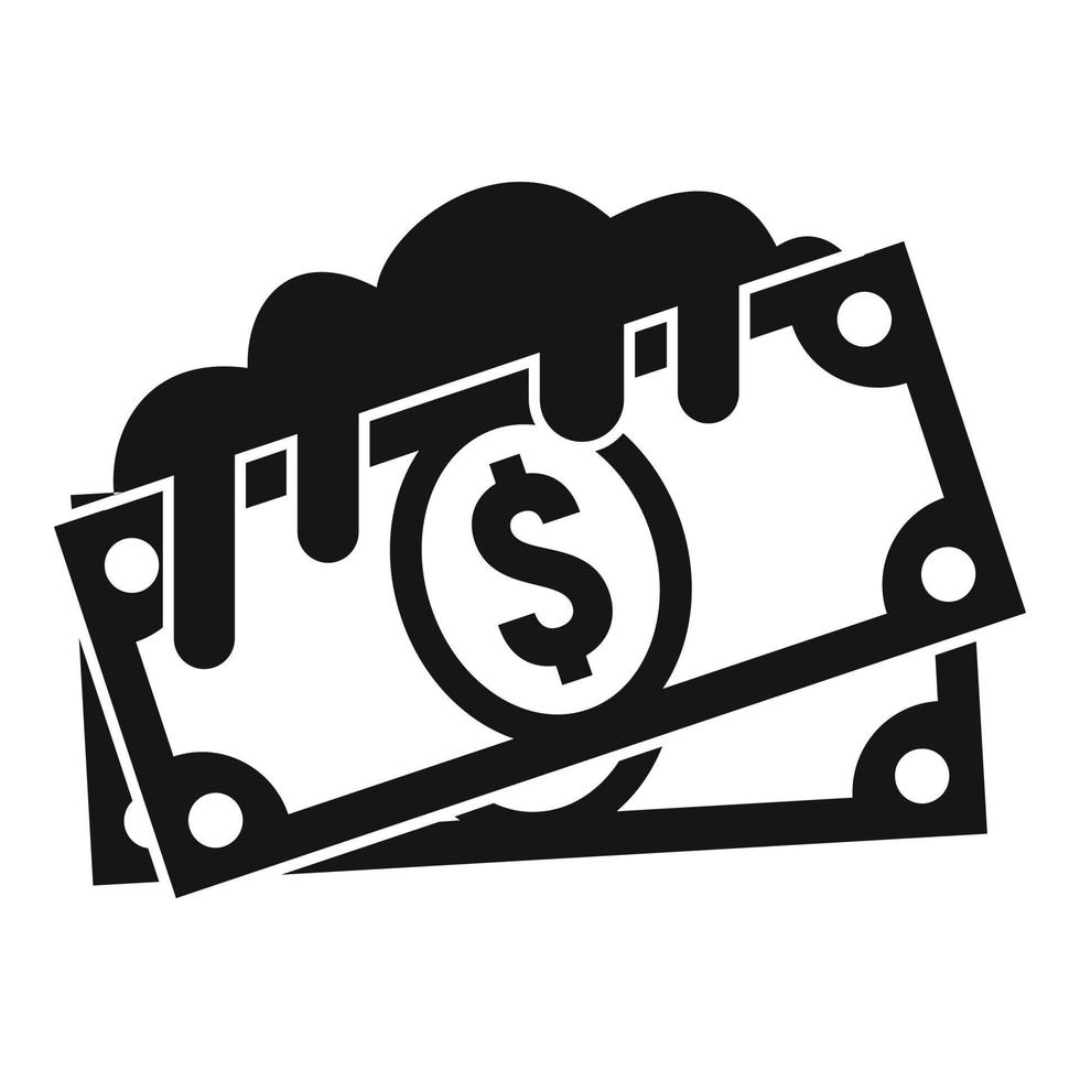 Cash money laundering icon, simple style vector