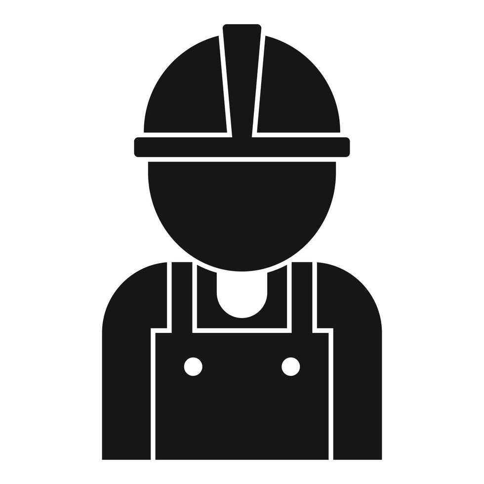 Road repair worker icon, simple style vector
