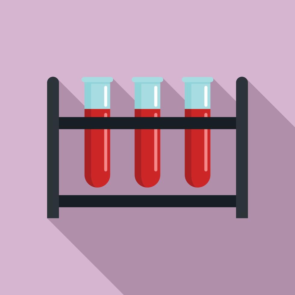 Blood tubes icon, flat style vector