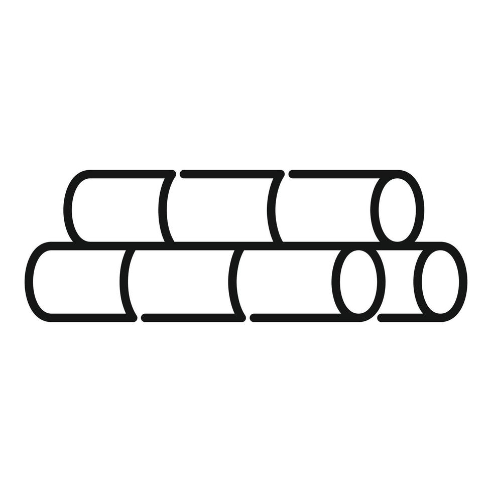 Sugar roll icon, outline style vector