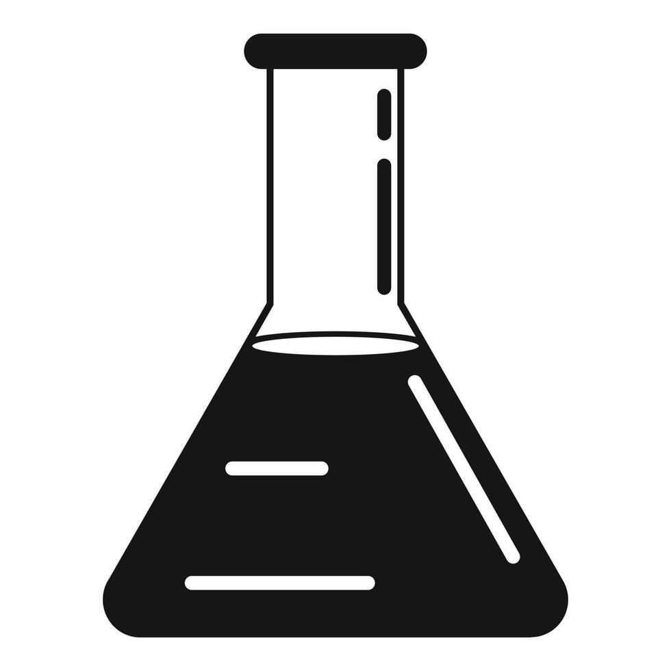 Medical flask icon, simple style vector