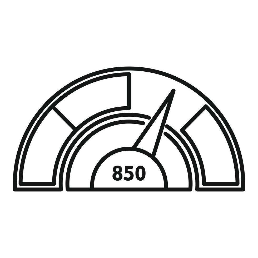 Good meter scale icon, outline style vector