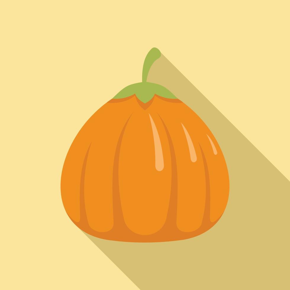 icono de calabaza de arte, estilo plano vector