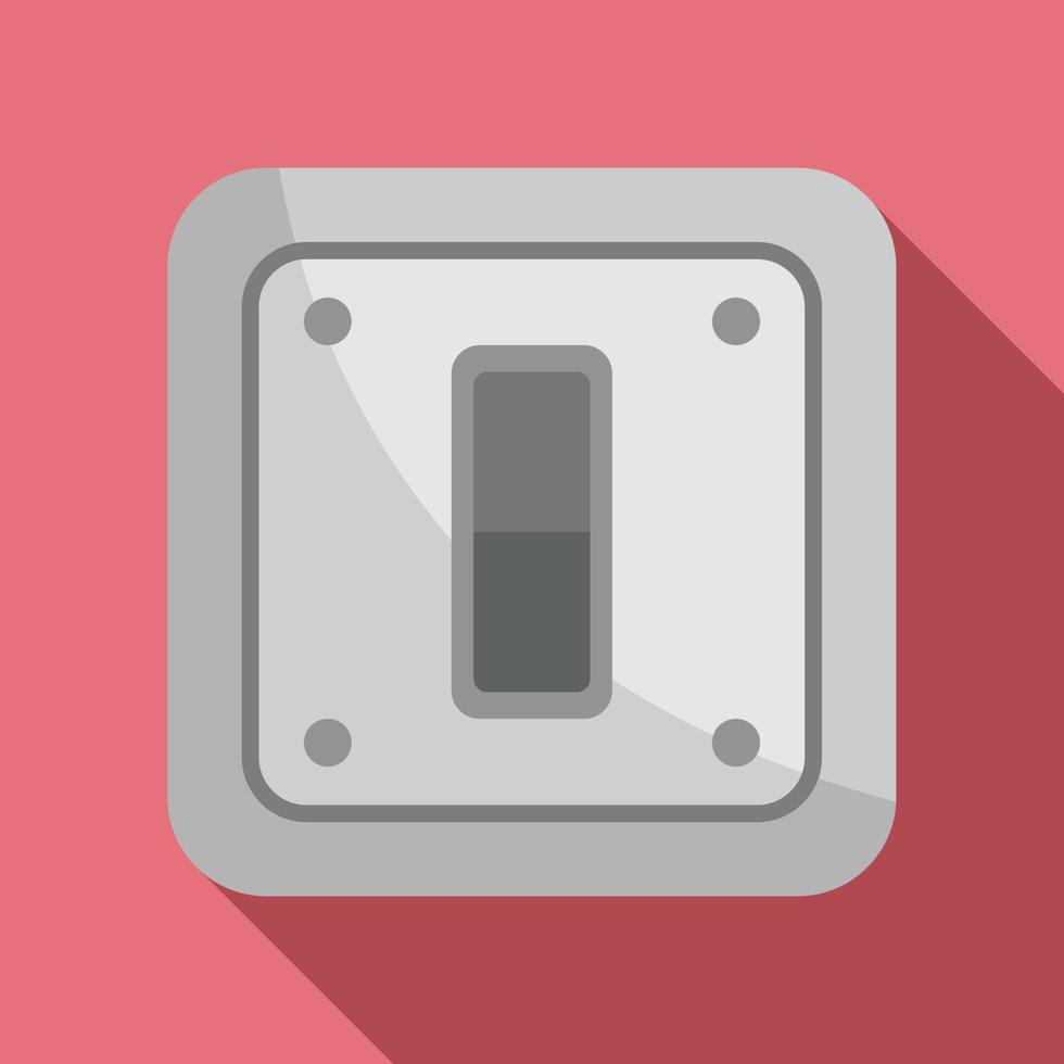 Electric switch icon, flat style vector
