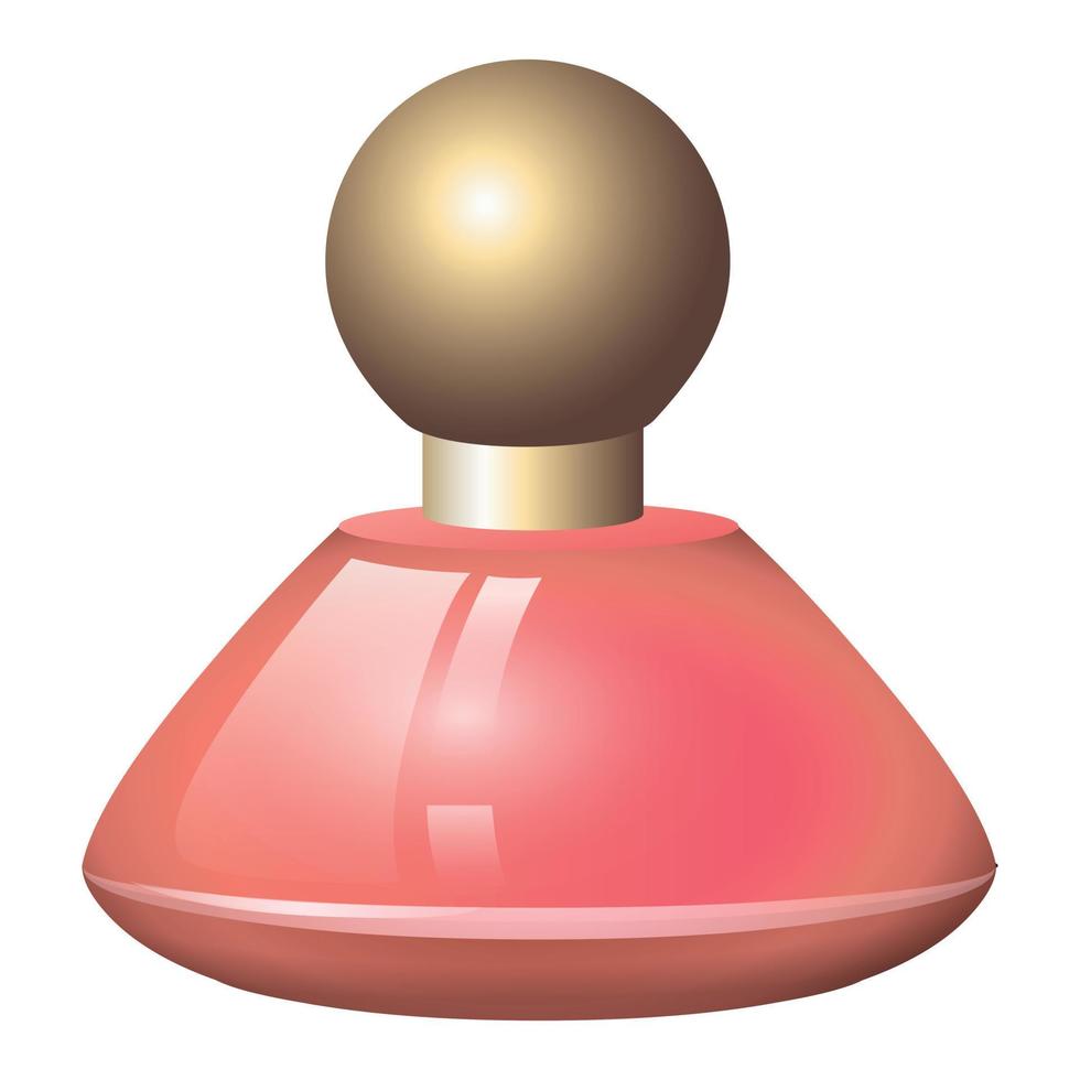 Fragrance bottle icon, cartoon style vector