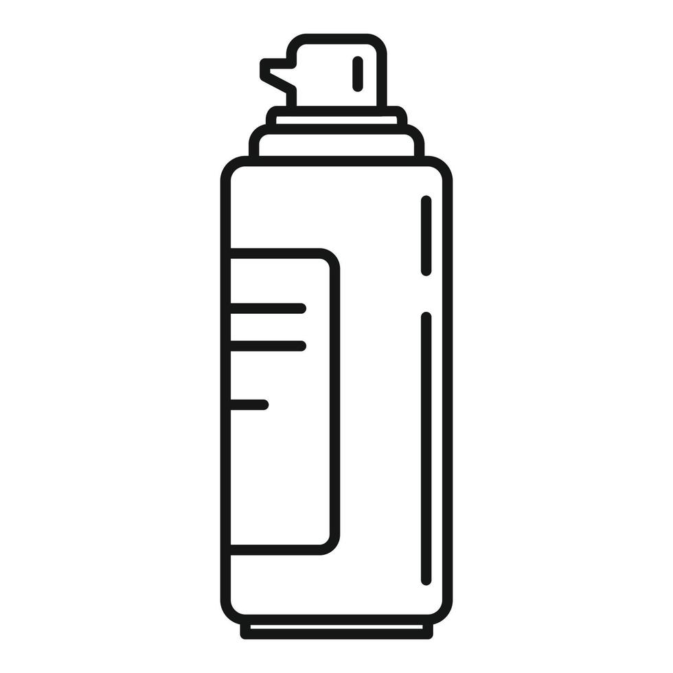 Plastic uv cream bottle icon, outline style vector