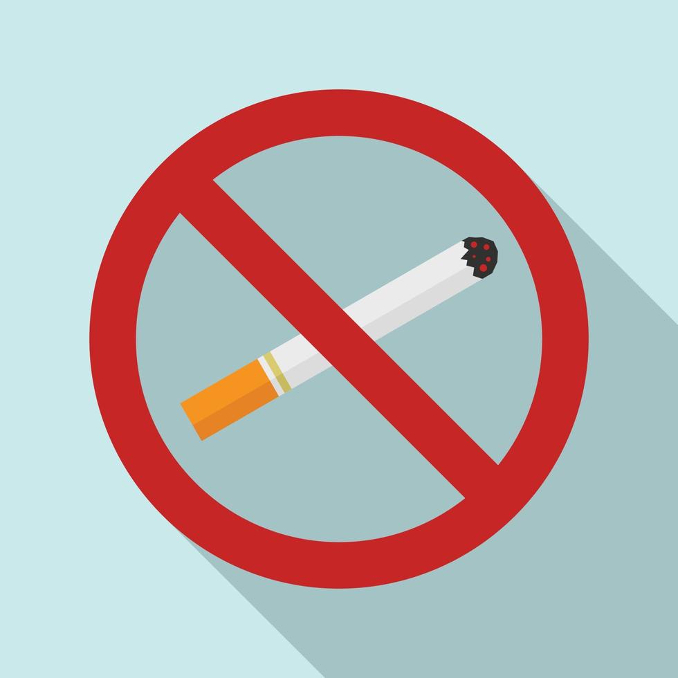 No smoking icon, flat style vector