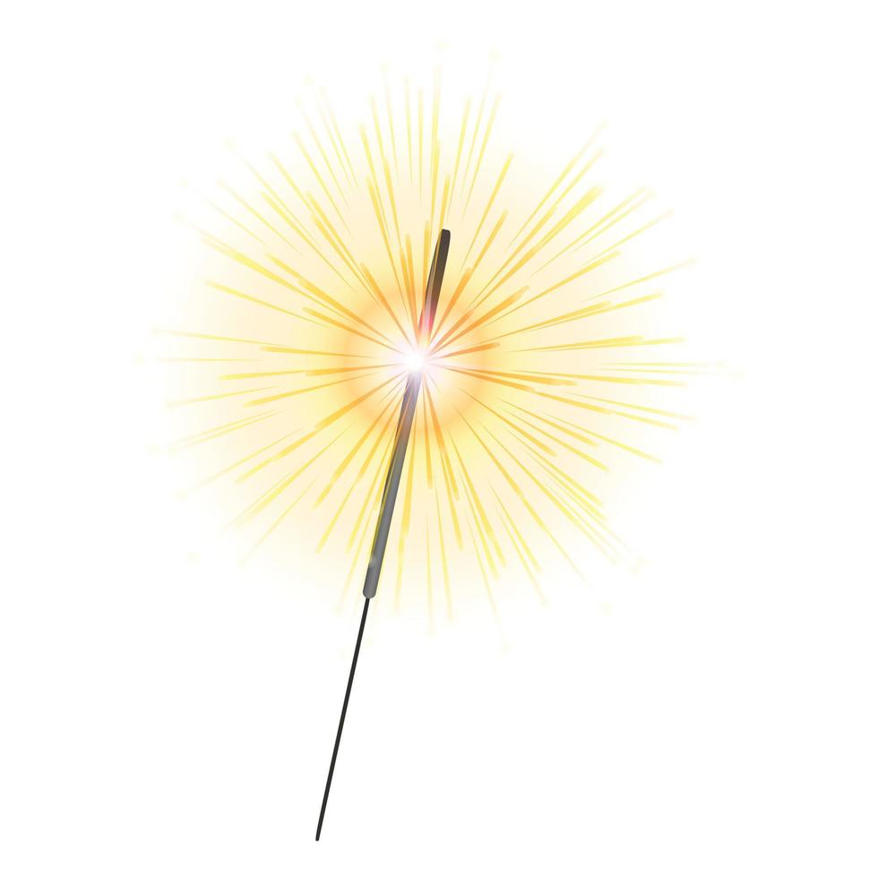 Sparkler icon, cartoon style vector