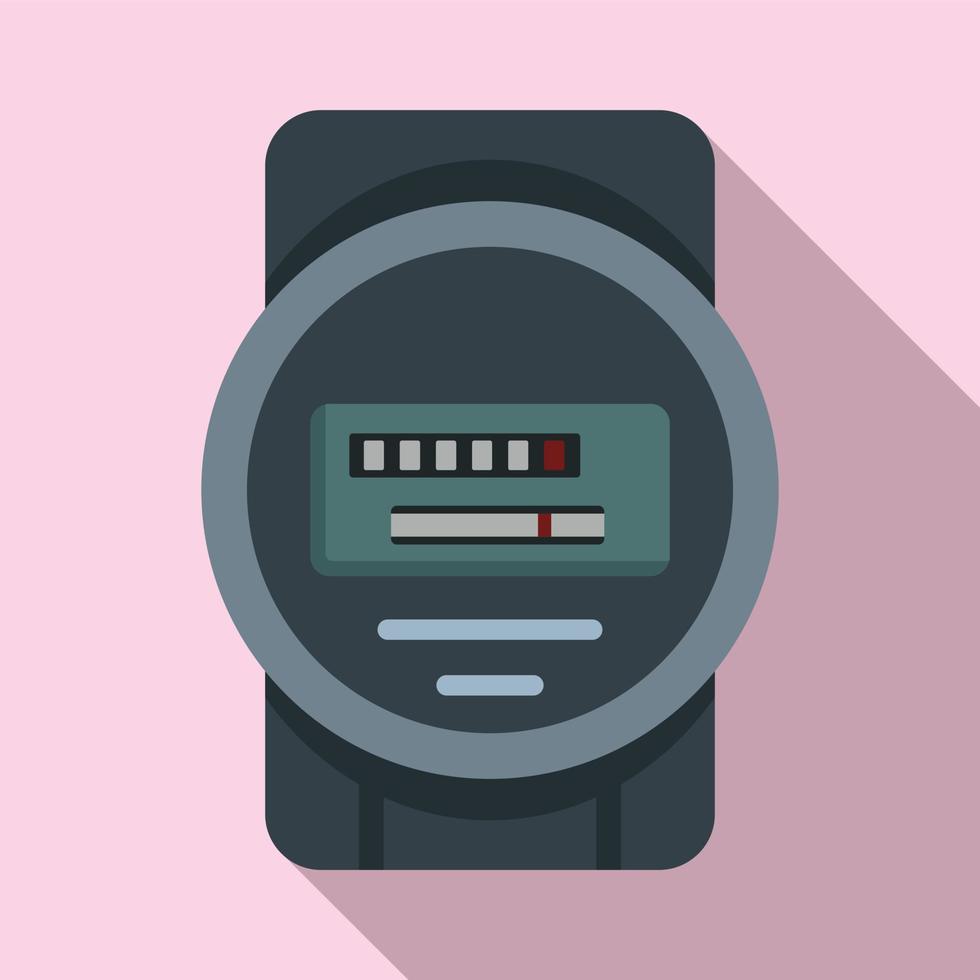 Electric counter icon, flat style vector