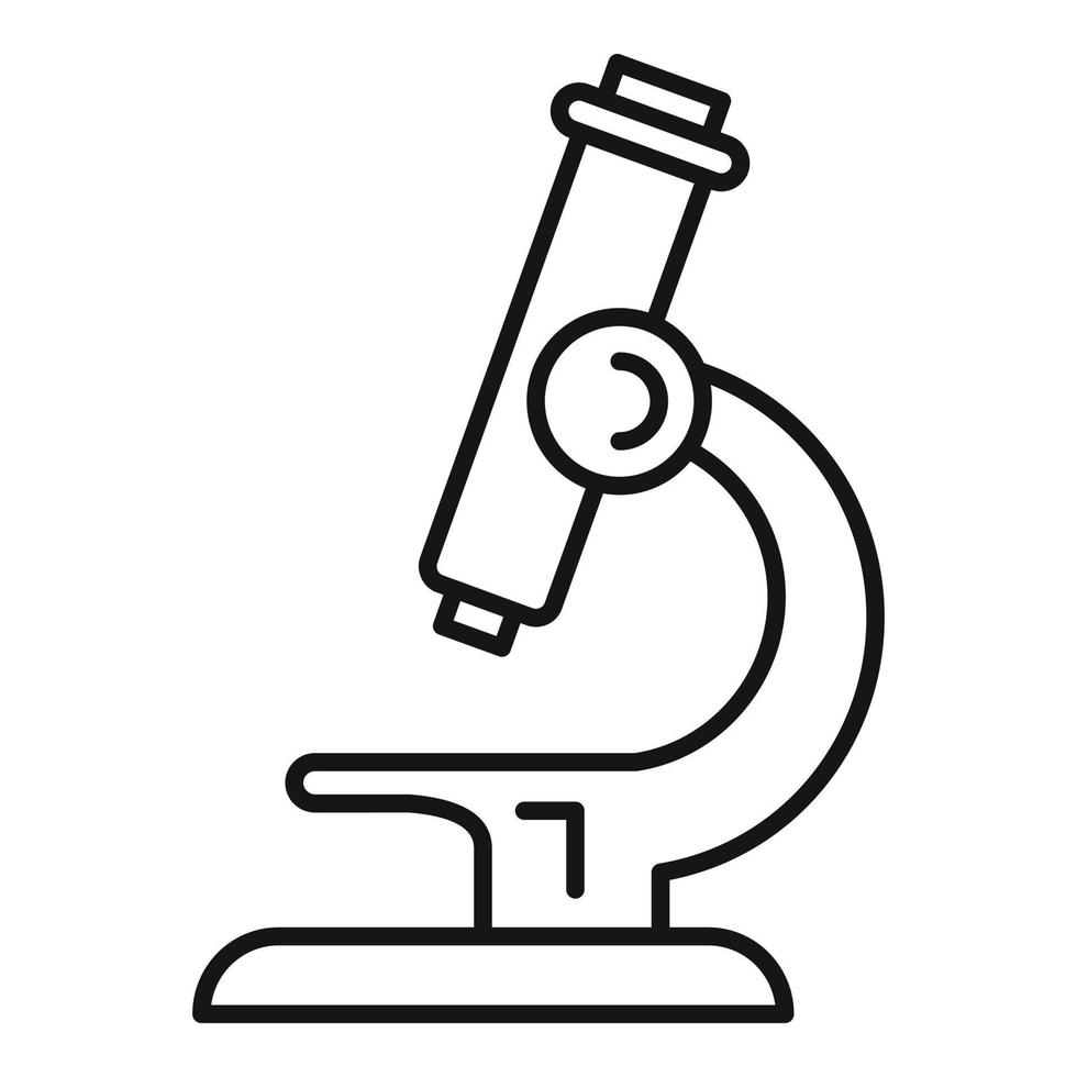 Microscope icon, outline style vector