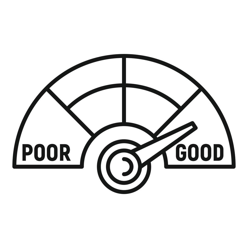 Good scale score icon, outline style vector