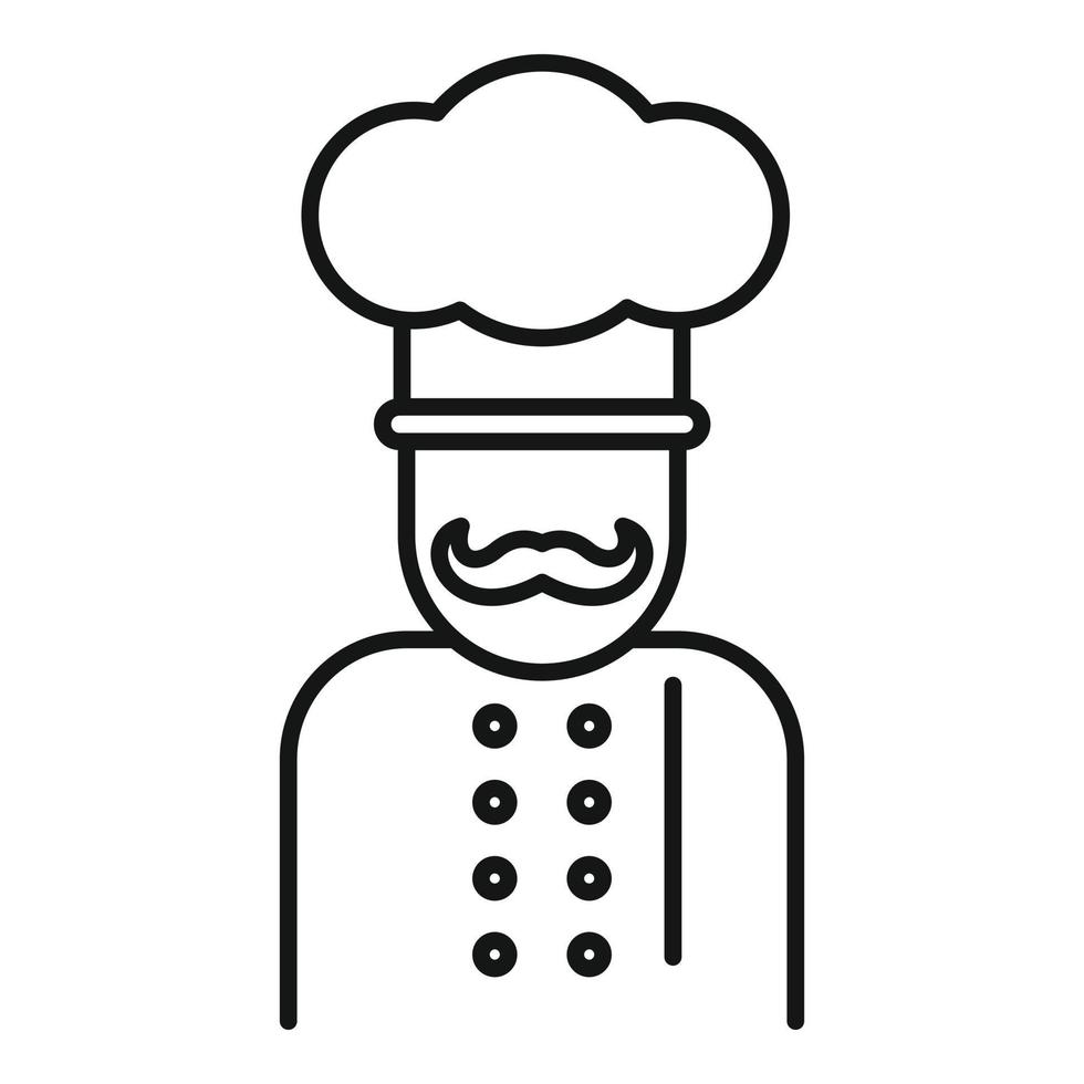 Cook chef icon, outline style vector