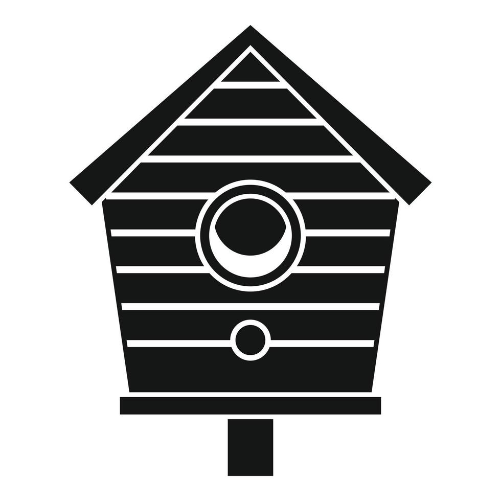 Bird house icon, simple style vector