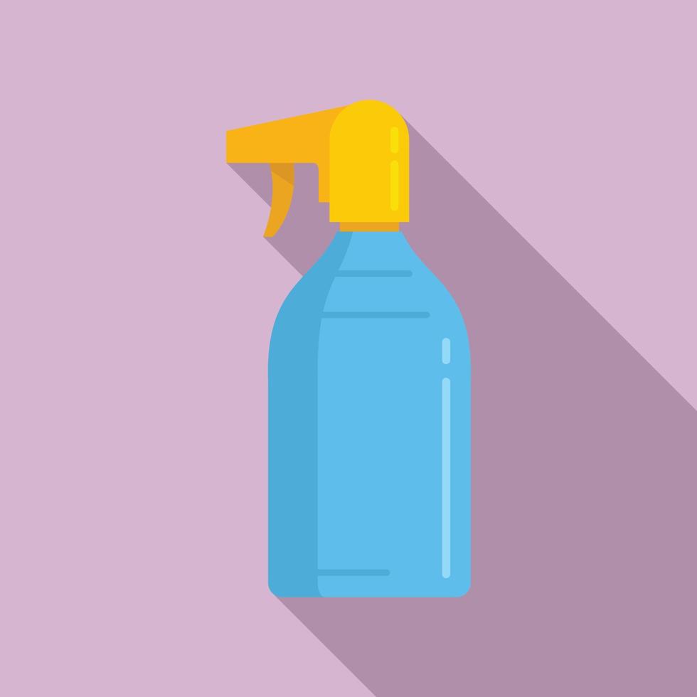 icono de spray de protección solar, estilo plano vector