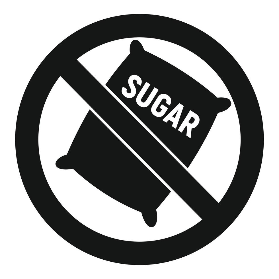 No sugar sack icon, simple style vector