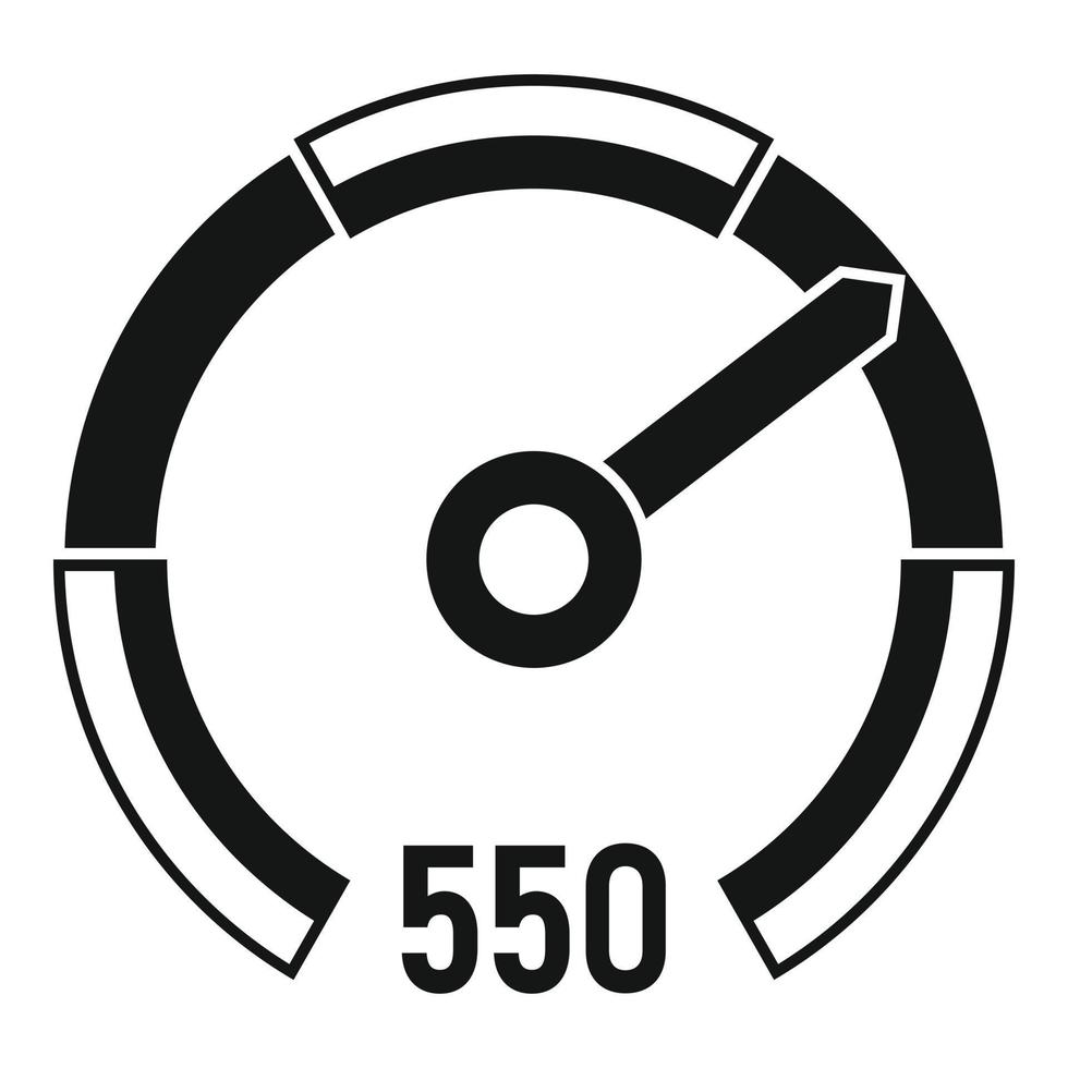 Performance credit score icon, simple style vector