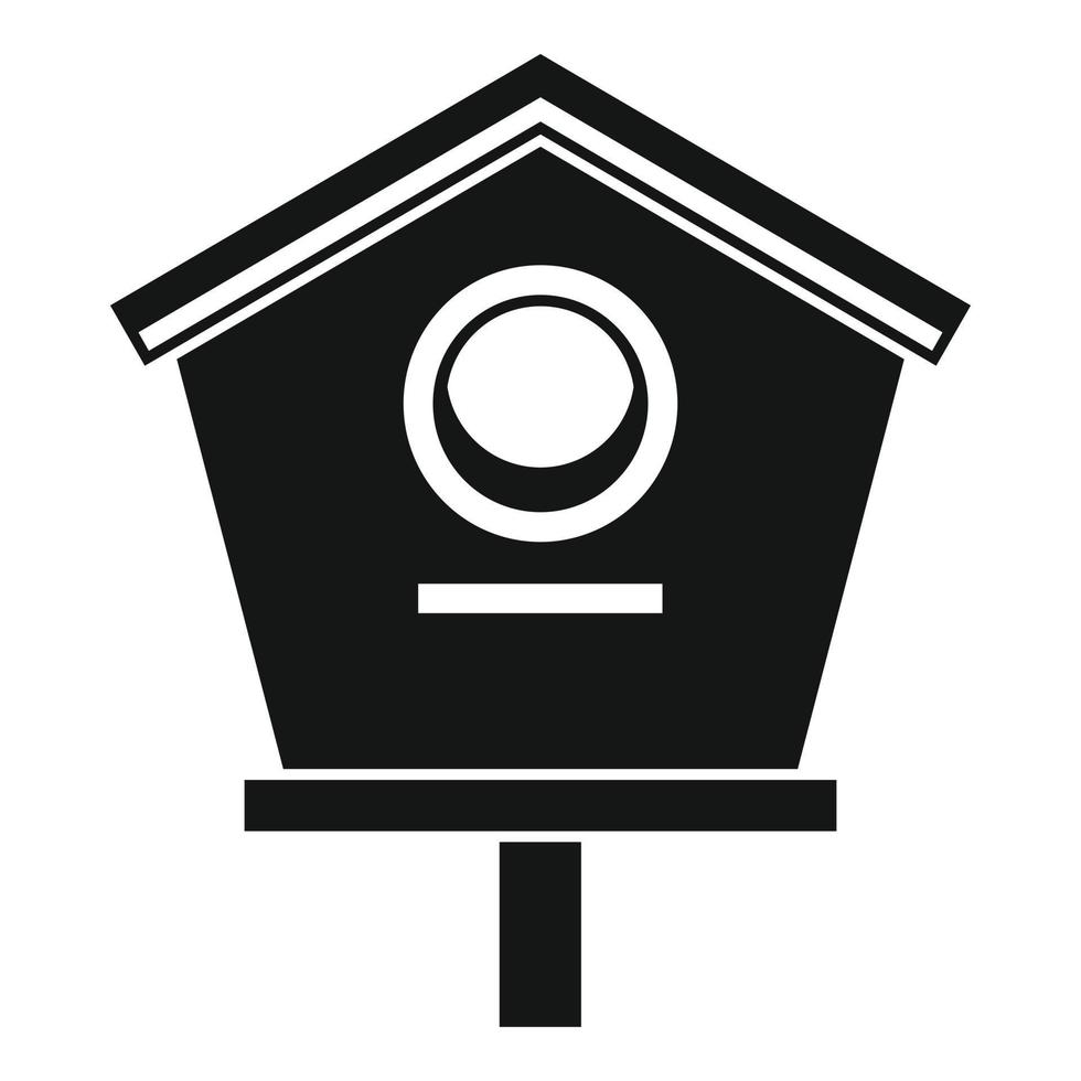 Garden bird house icon, simple style vector