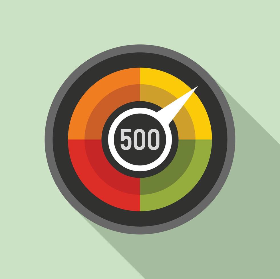 Customer credit score icon, flat style vector