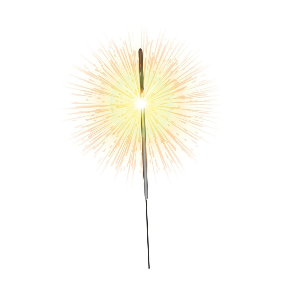 Party sparkler icon, cartoon style vector