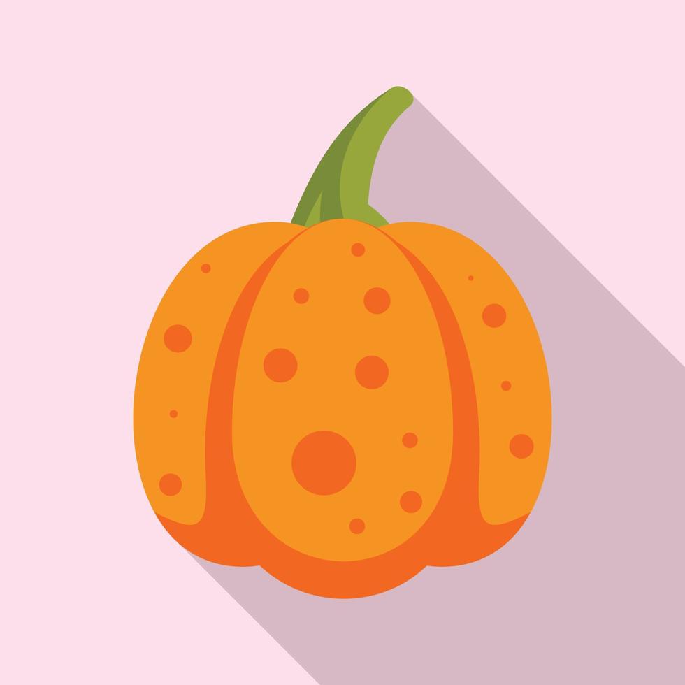 icono de calabaza de otoño, estilo plano vector