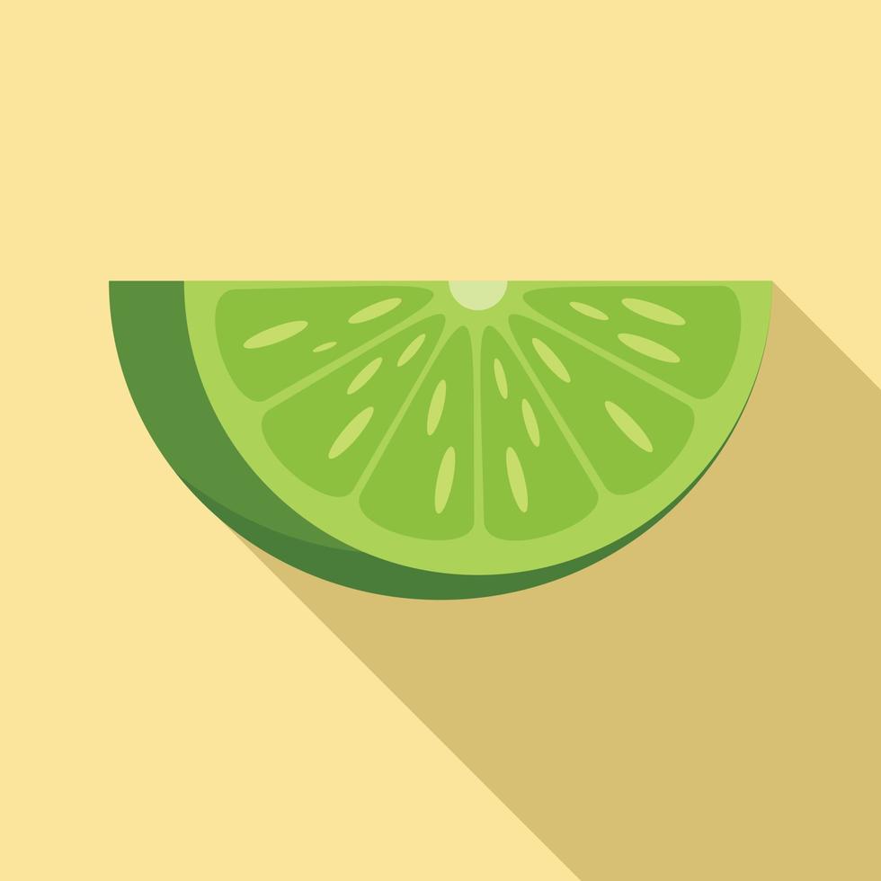 Lime piece icon, flat style vector
