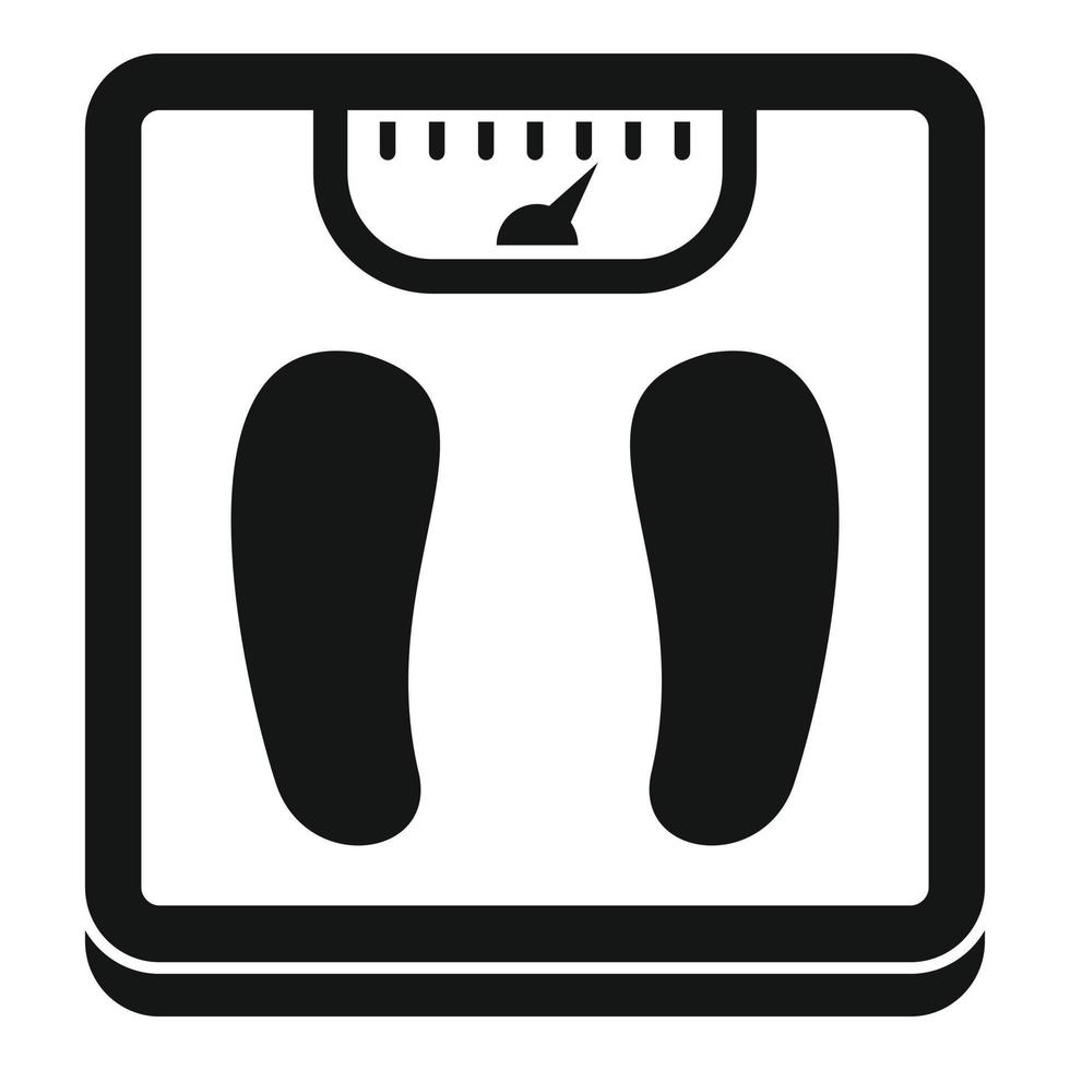 Man scales icon, simple style vector