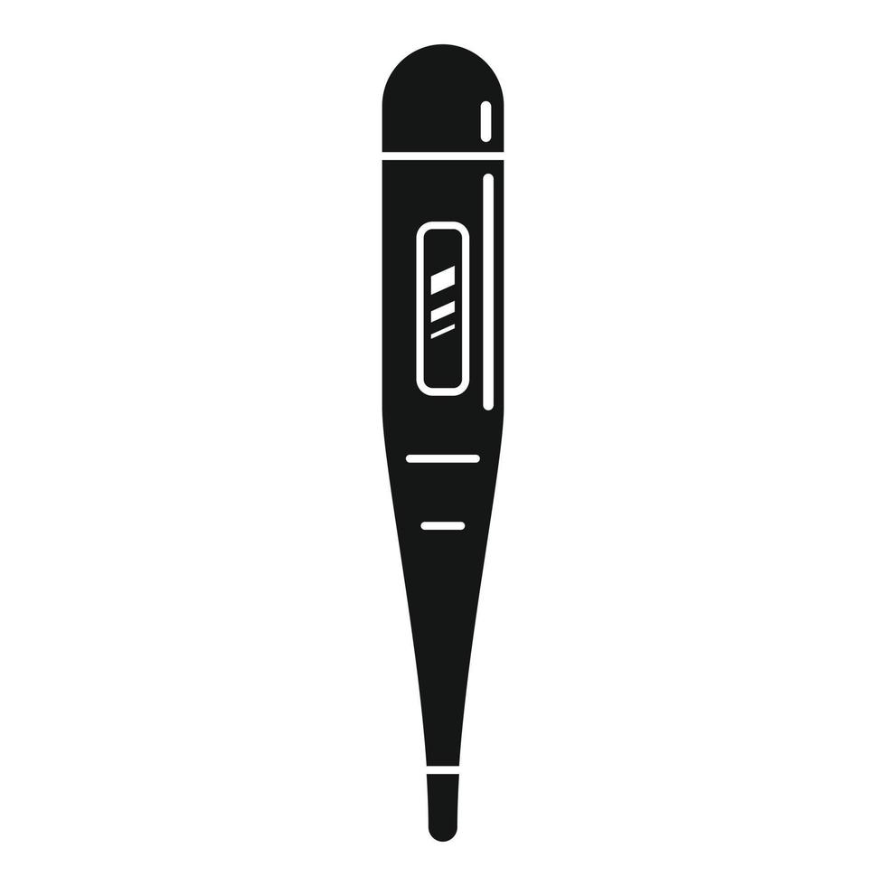 Electronic thermometer icon, simple style vector