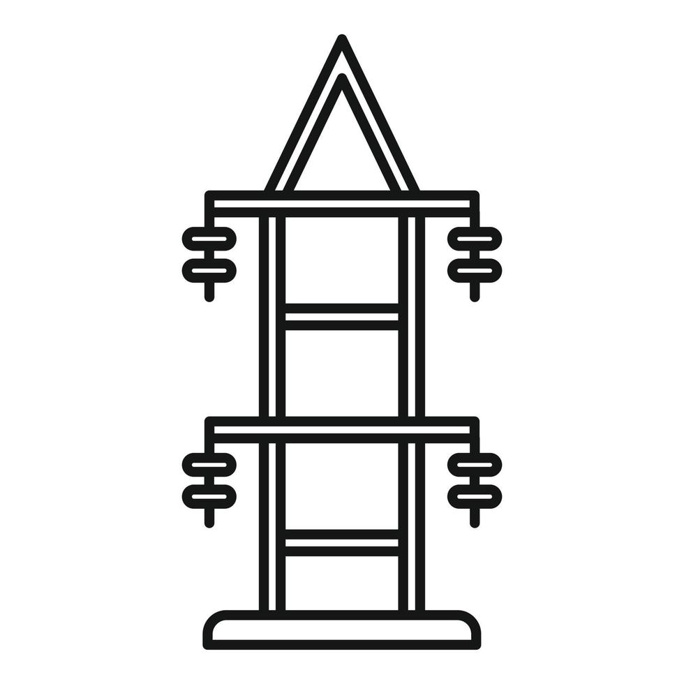 Electric tower icon, outline style vector