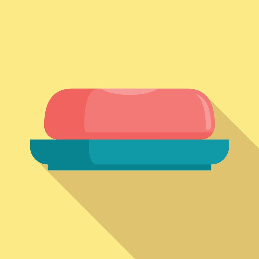 Protect soap icon, flat style vector
