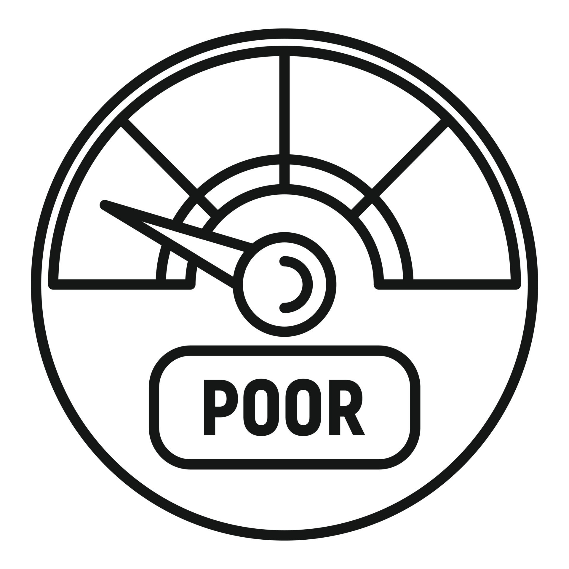 Poor credit score icon, outline style 14495712 Vector Art at Vecteezy