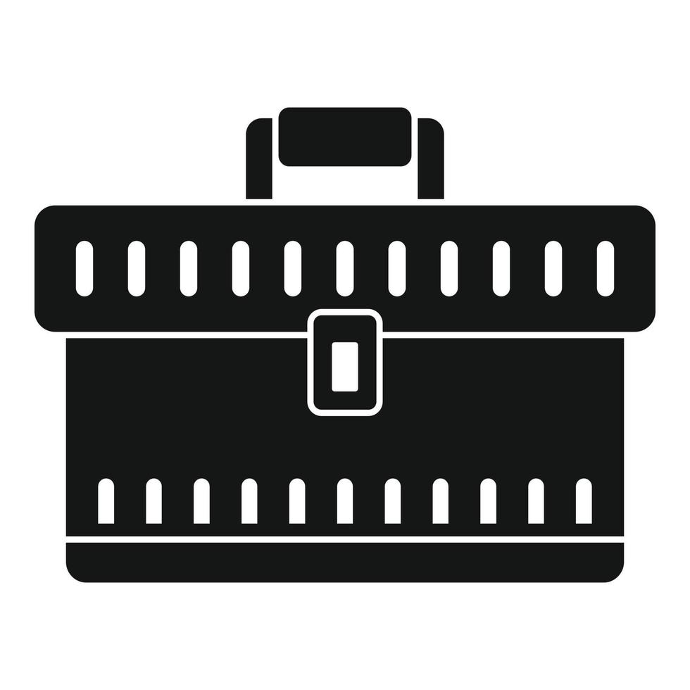 Electrician tool box icon, simple style vector