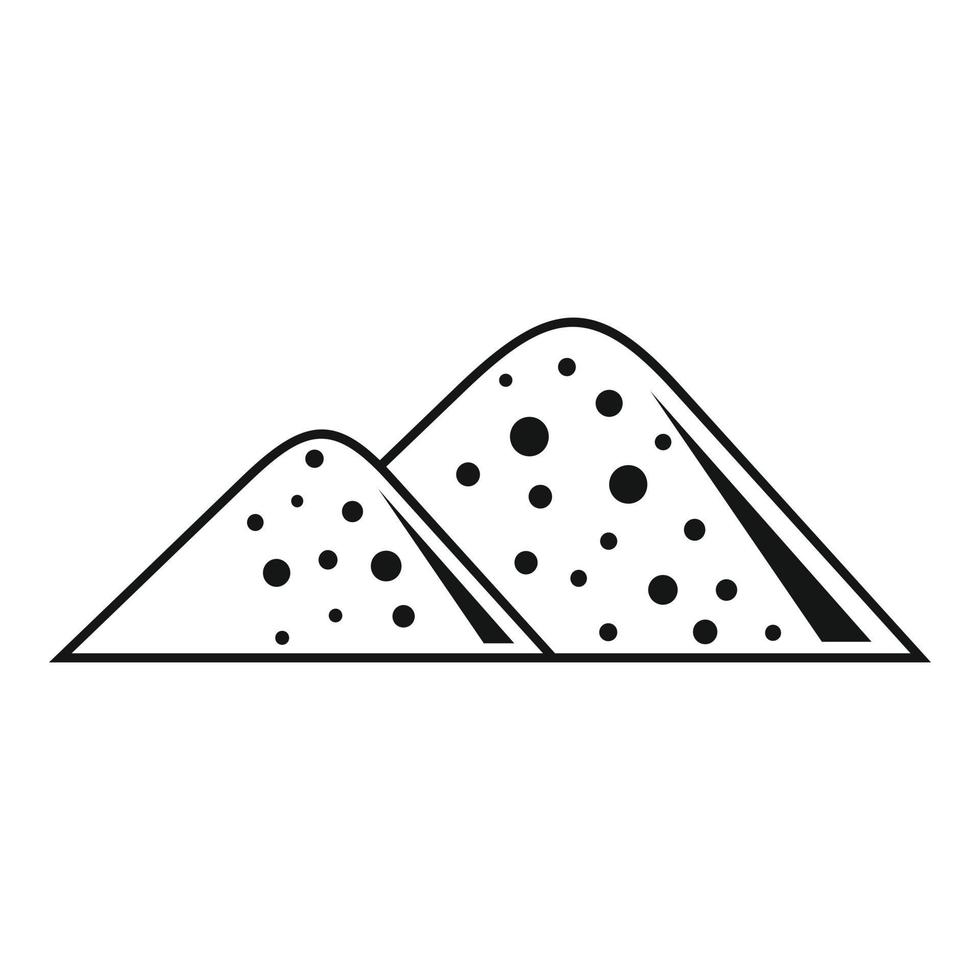 Sugar pile icon, simple style vector