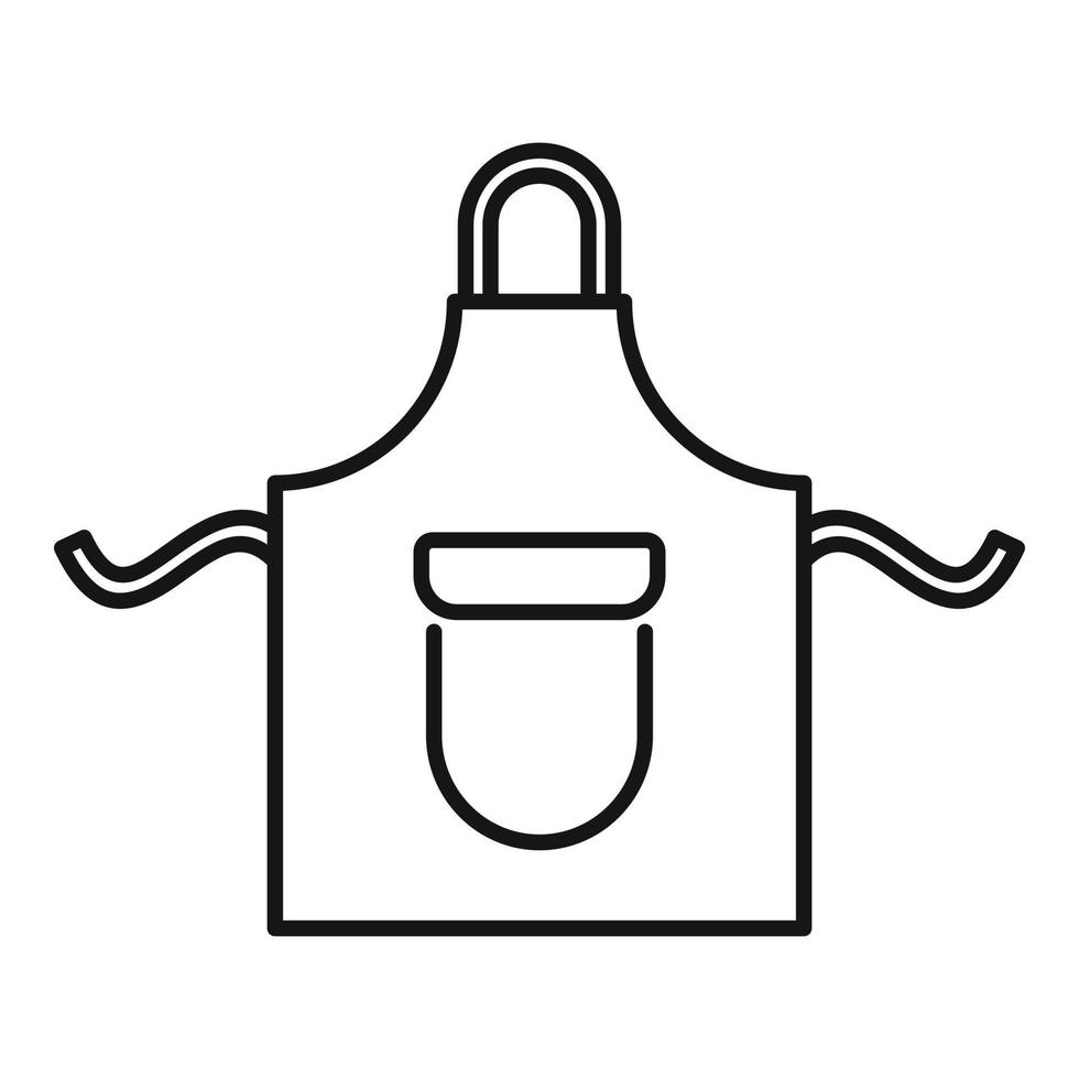 Cooking apron icon, outline style vector