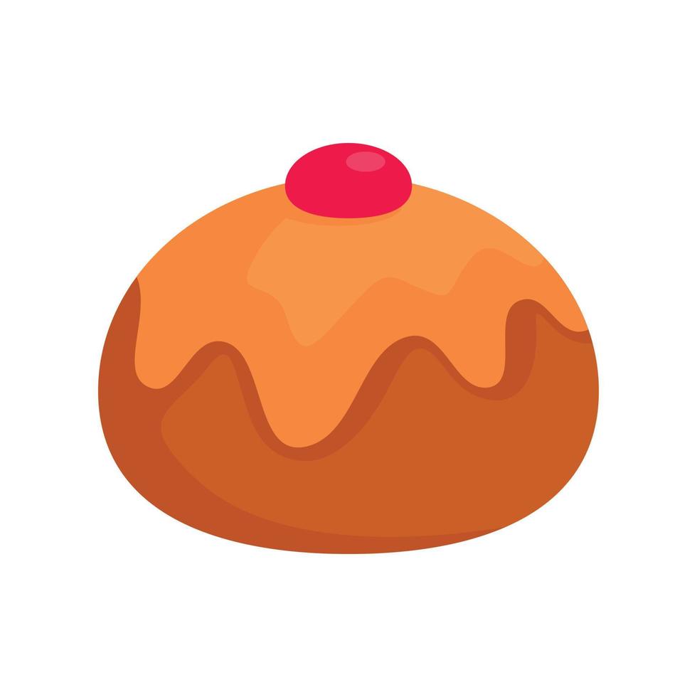 icono de panadería dulce judía, tipo plano vector