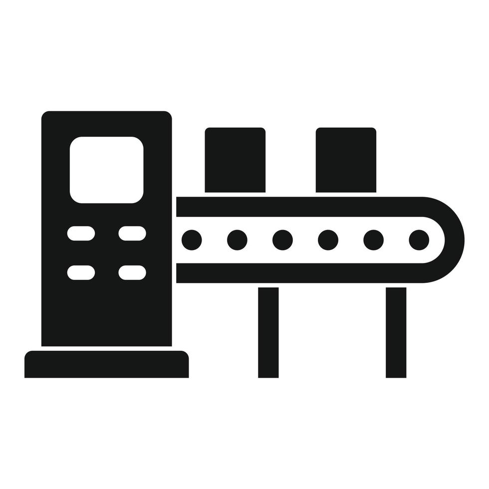 Assembly line icon, simple style vector