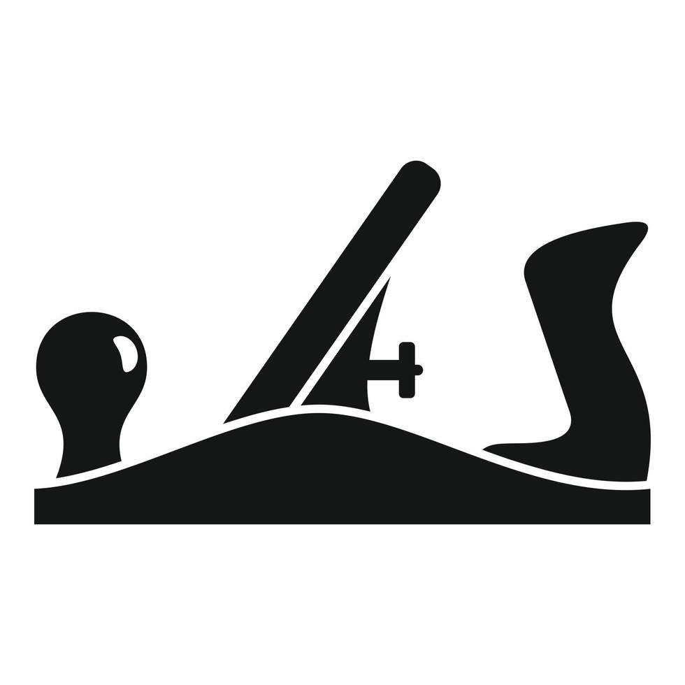 Old jack plane icon, simple style vector