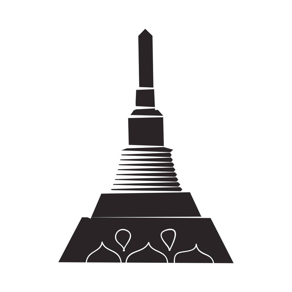 Golden Mount and Wat Saket,Thailand icon vector