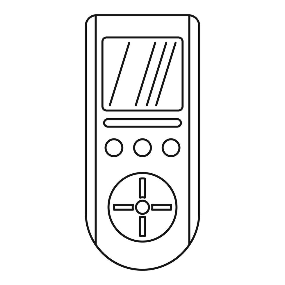 Digital remote control conditioner icon, outline style vector