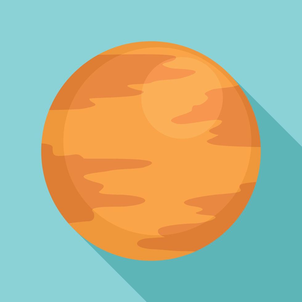 icono del planeta mercurio, estilo plano vector