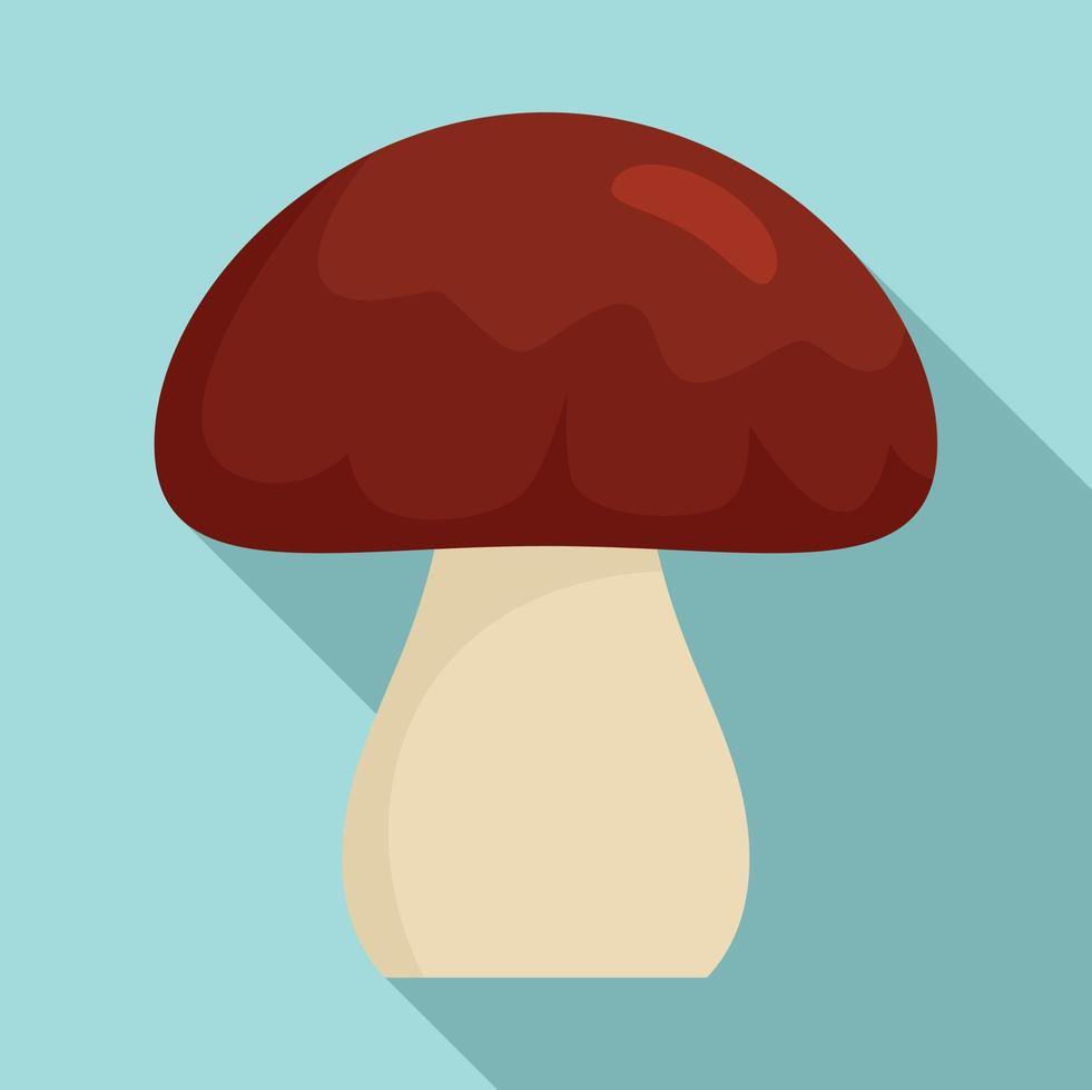 Forest mushroom icon, flat style vector