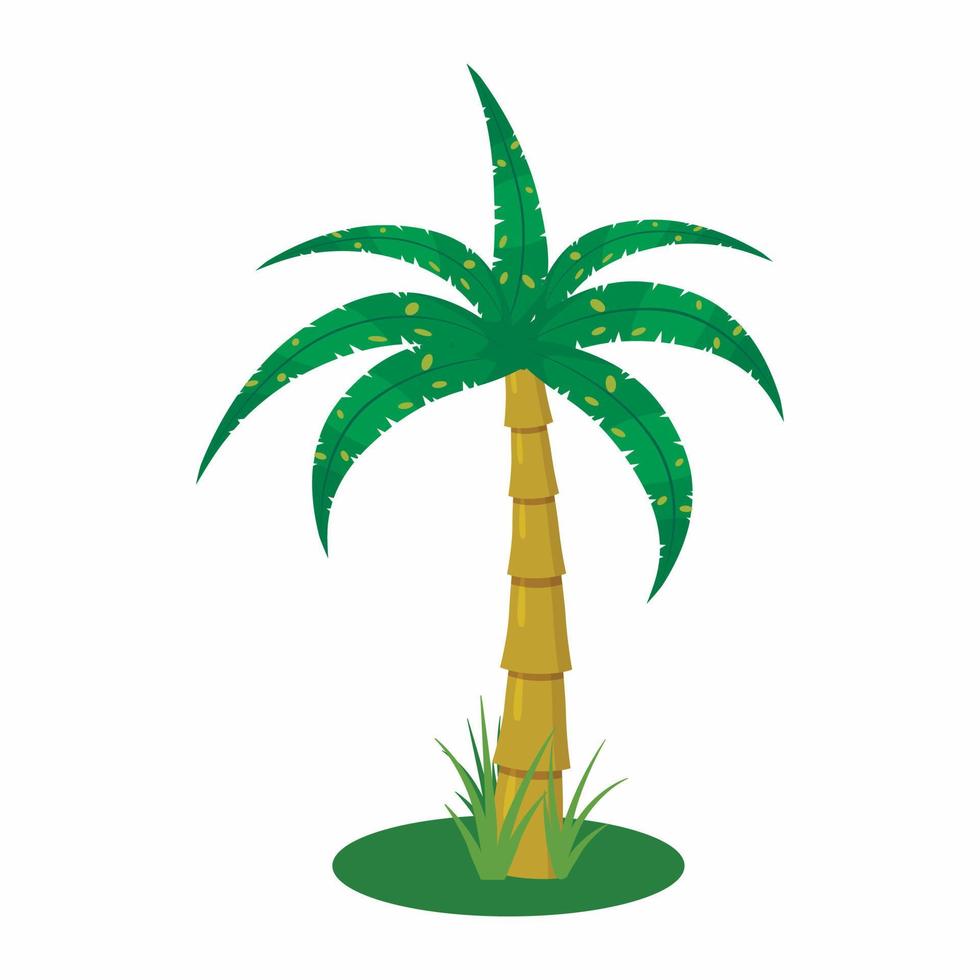 icono de palmera, estilo de dibujos animados vector