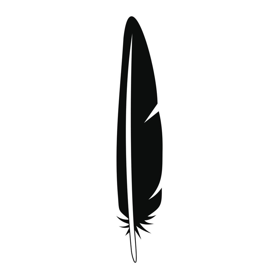 Collection feather icon, simple style vector